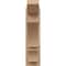 Ekena Millwork 6-in W x 16-in D x 24-in H Balboa Slat Rough Cedar Woodgrain TimberThane Outlooker, Primed Tan OUTUR060X16X24BOA24RCPR - alternate 4